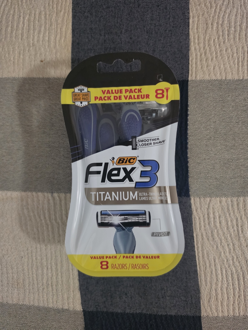/
'BIC Flex 3 Titanium Men's Disposable Razors (8 Pack)